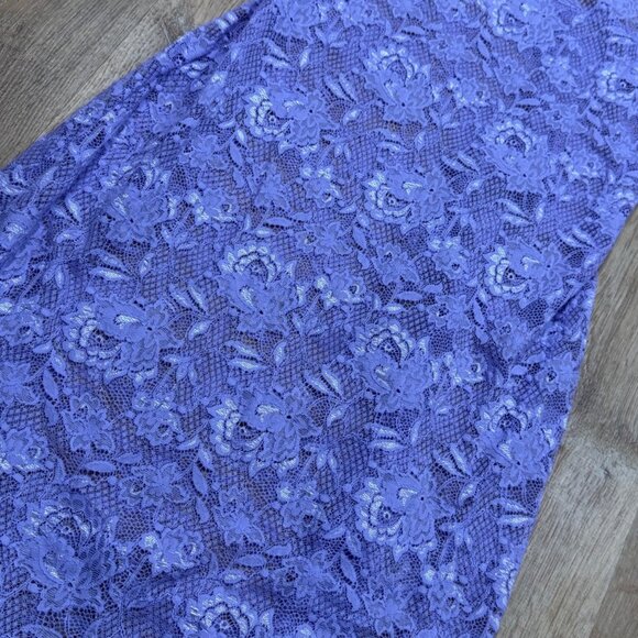 Y2K Cosabella Purple Floral Lace Slip Dress Size Large Made in Italy - Picture 2 of 5